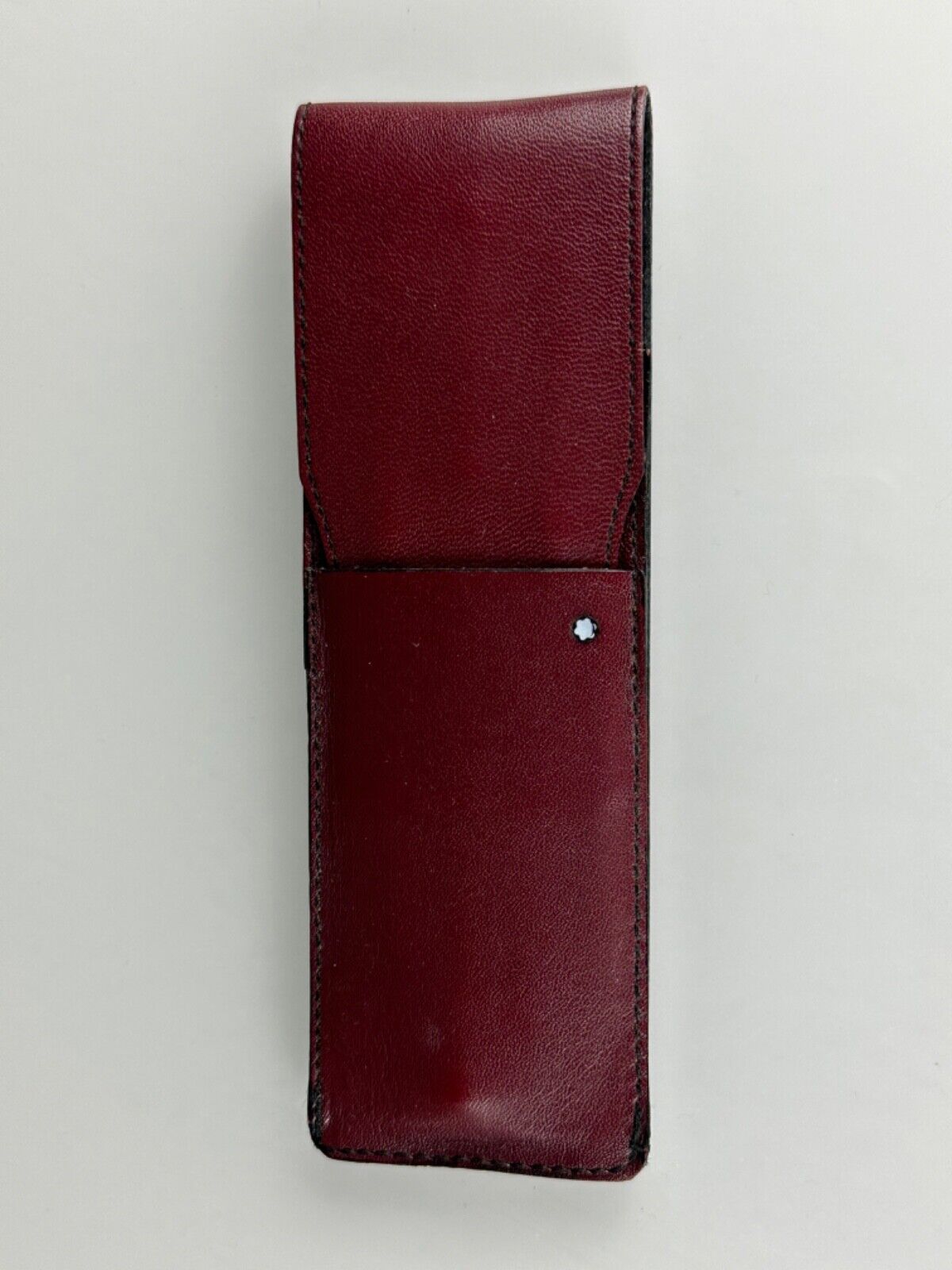 MontBlanc Etui Pencil Case Leather Red Bordeaux Vintage for 4 Pencil