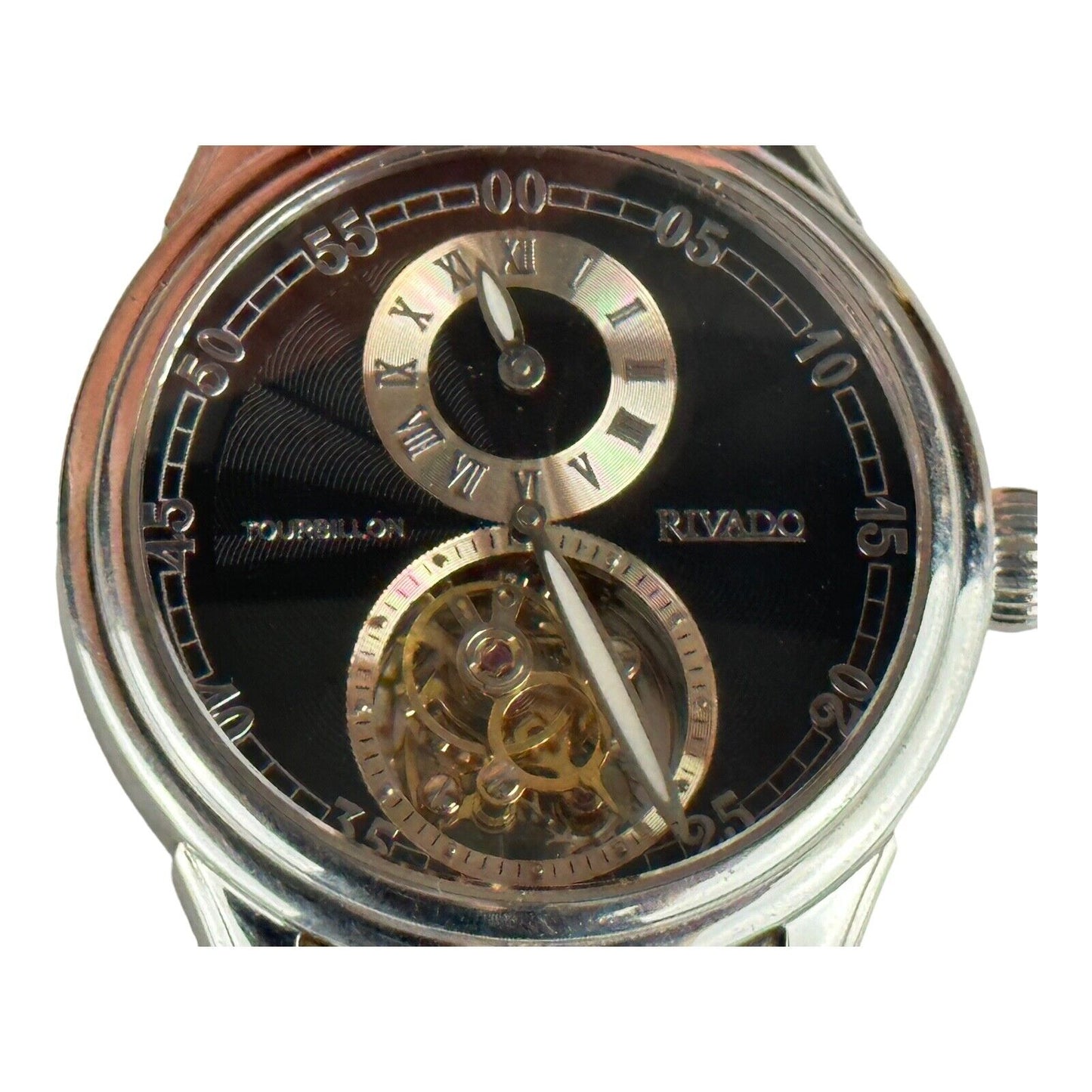 Rivado Tourbillon Limited Edition 89/126 Silver / Black Stainless Steel 43mm