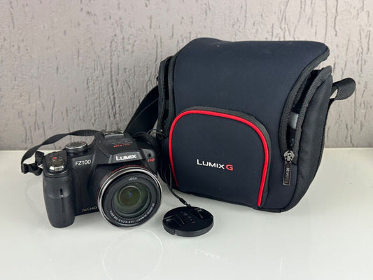 Panasonic Lumix DMC FZ100 with Leica lens and original case Full Working