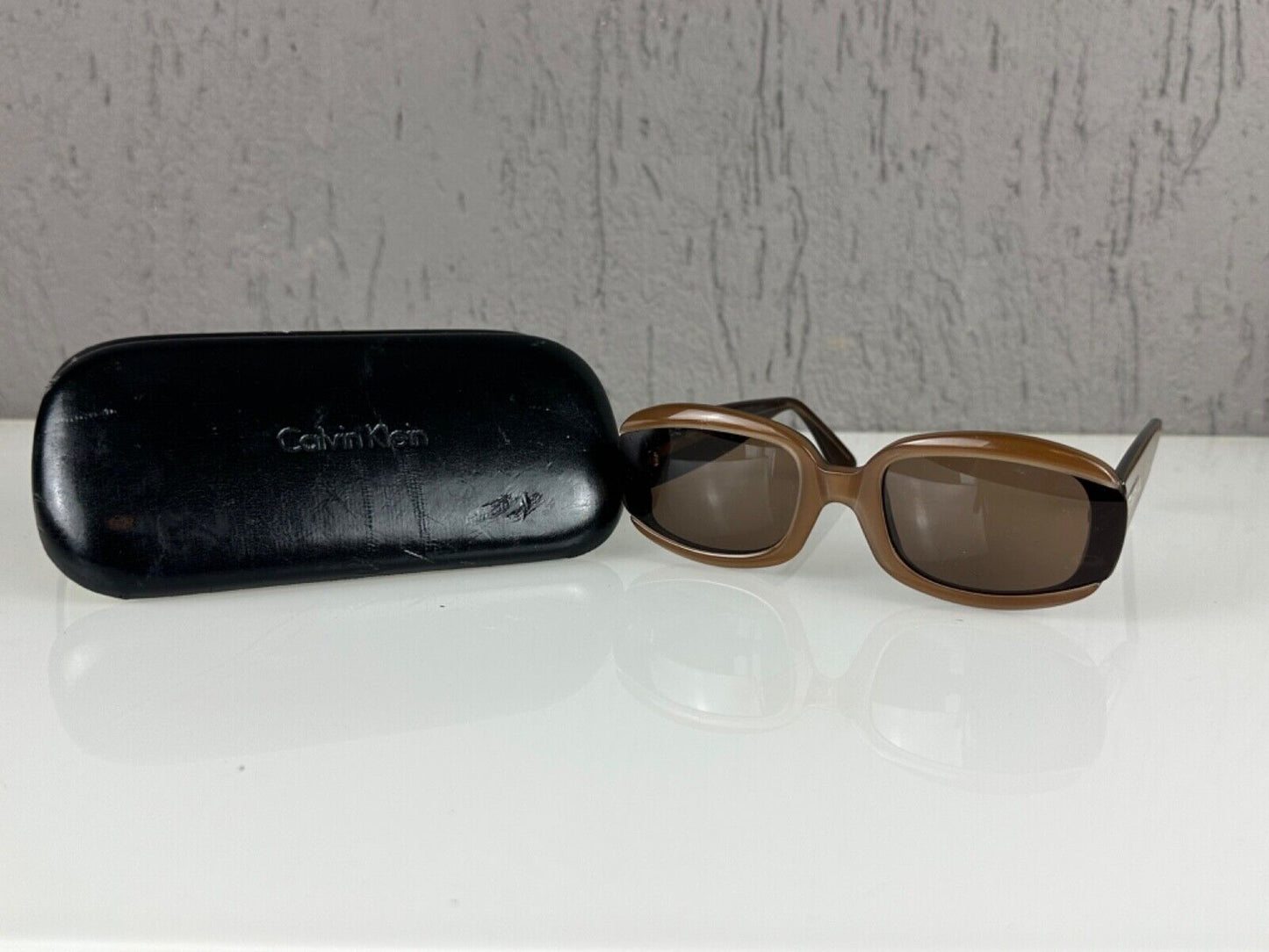 Calvin Klein Sunglasses Brown Vintage With original Box