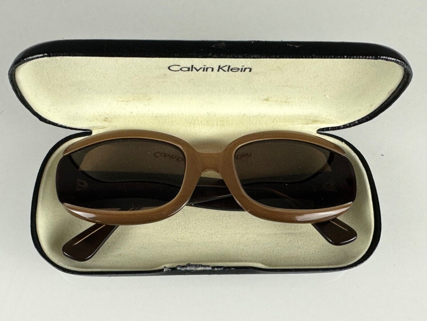 Calvin Klein Sunglasses Brown Vintage With original Box